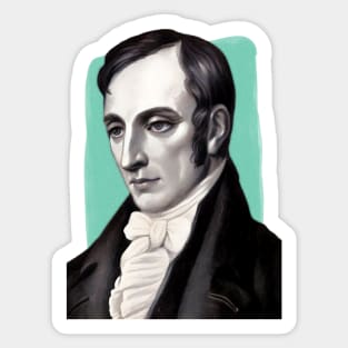 English Poet William Wordsworth illustration Sticker